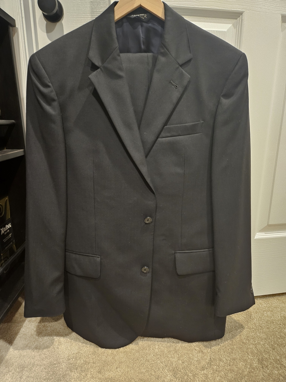 Jos. A. Bank Black Two-Button Men's Suit Jacket And Pants
